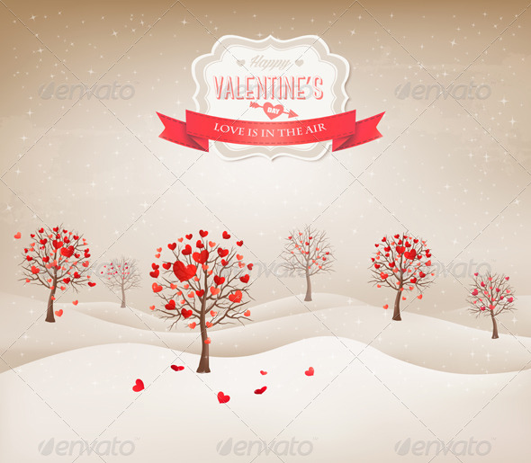 Holiday Retro Background - Valentines Seasons/Holidays