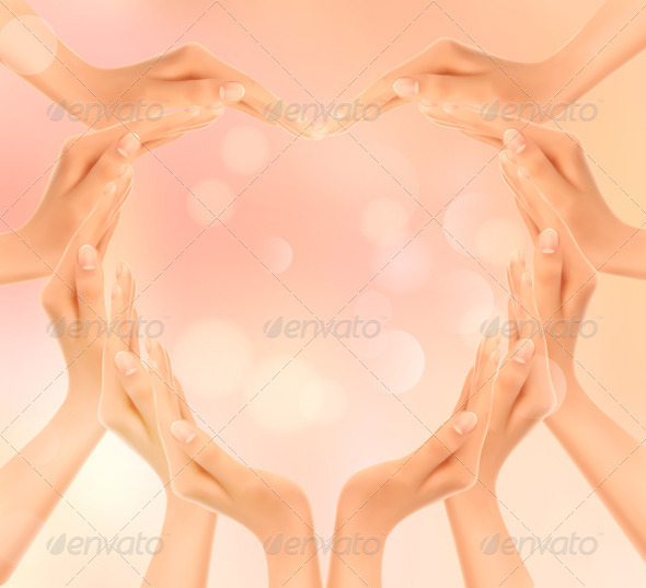 Hands making a Heart - Valentines Seasons/Holidays