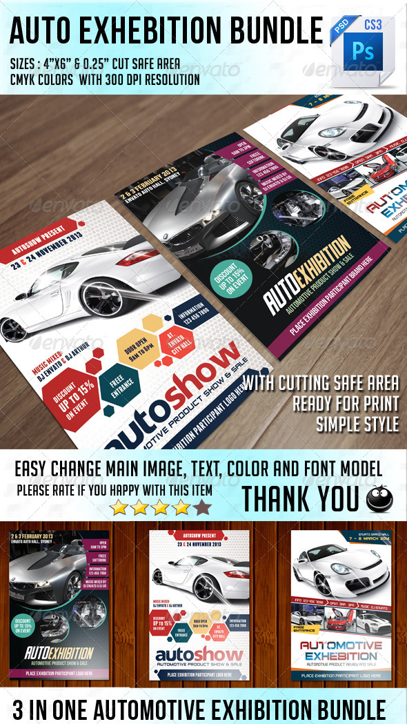 Auto Exhibition Flyer Bundle - Events Flyers
