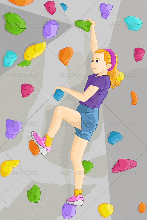 Indoor Rock Climber - Sports/Activity Conceptual