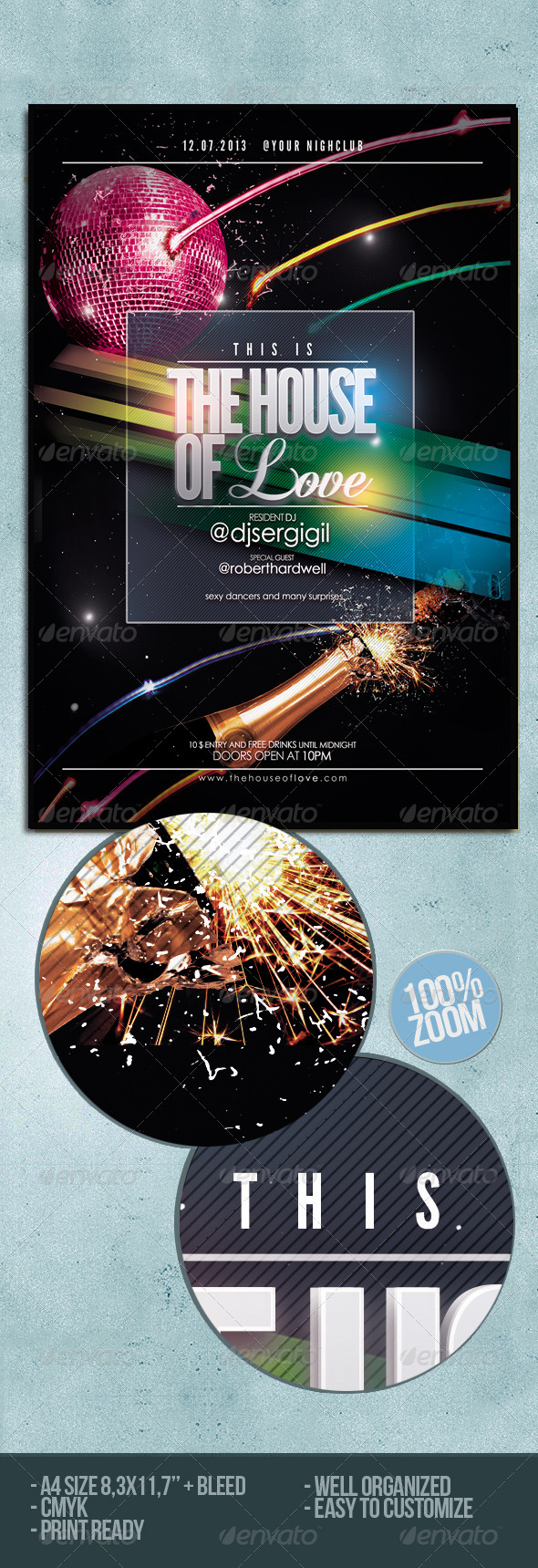 Electro Club Flyer/Poster - Clubs & Parties Events