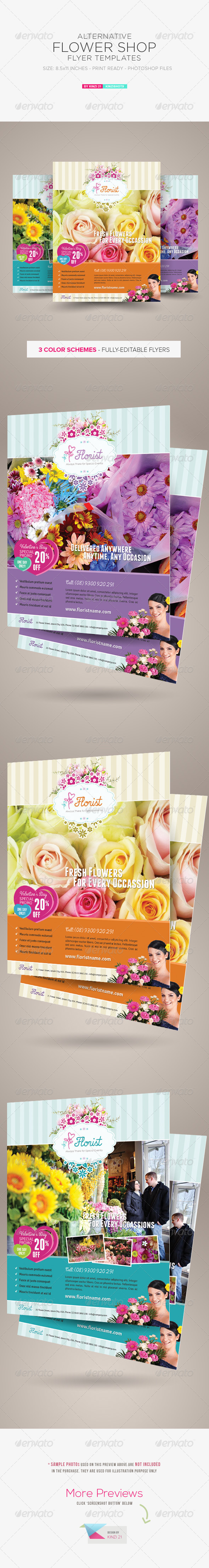 Alternative Flower Shop Flyer Templates - Corporate Flyers