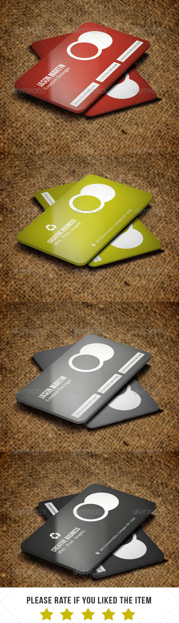 Mastercard Style Business card - Real Objects Business Cards