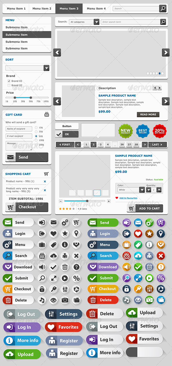 Online Shop Elements Set - Web Elements