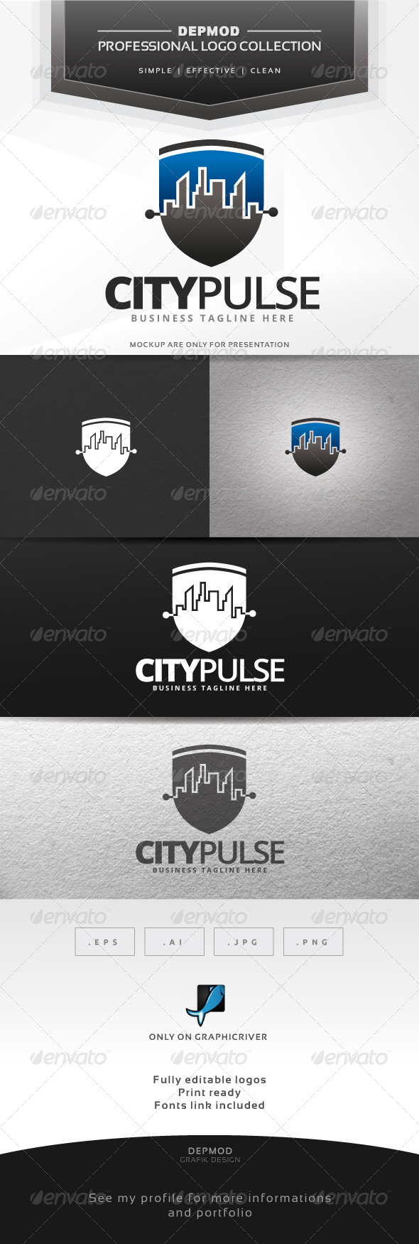 City Pulse Logo - Symbols Logo Templates