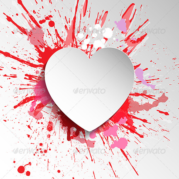 Grunge Heart Background - Valentines Seasons/Holidays