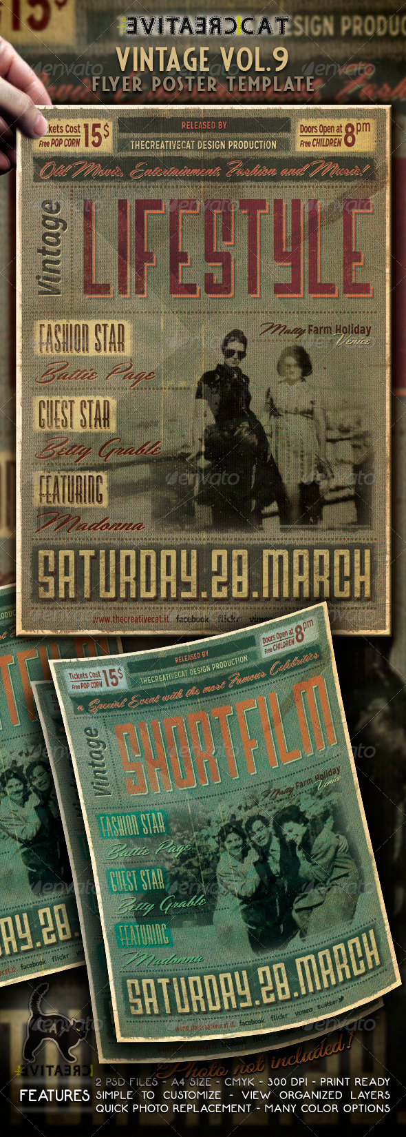 Vintage Flyer/Poster Vol. 9 - Events Flyers