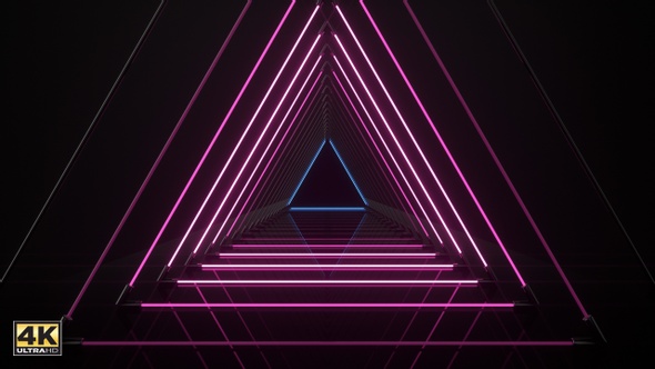 Neon Triangle Tunnel Vj Loop V2 alt