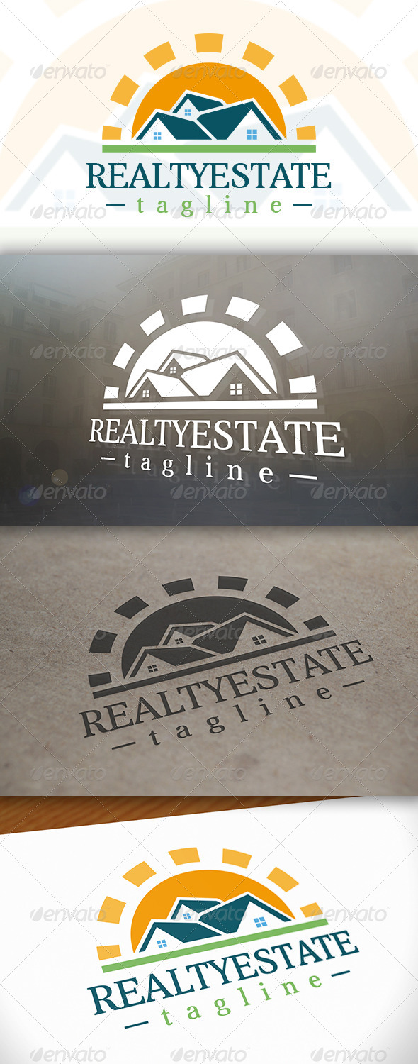 Sun Real Estate Logo - Buildings Logo Templates