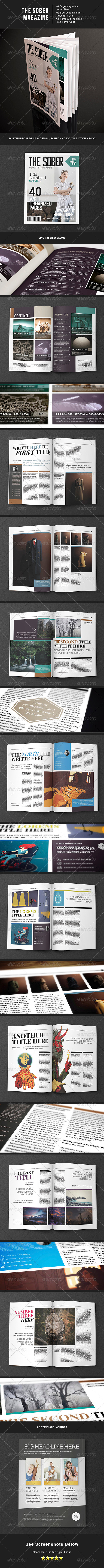 The Sober MGZ - Magazines Print Templates