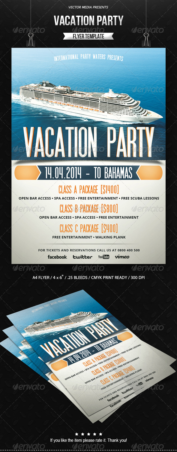 Vacation Party - Flyer - Holidays Events