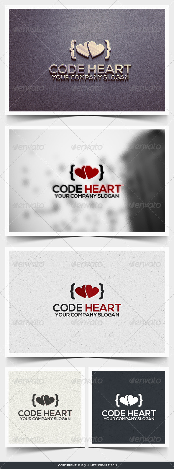 Code Heart Logo Template - Objects Logo Templates