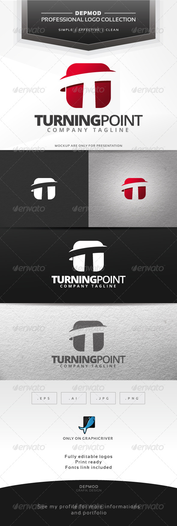 Turning Point Logo - Letters Logo Templates