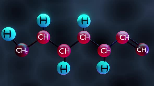 Glucose (dextrose, D-glucose) molecule. Linear form. Structural chemical formula and molecule model. alt