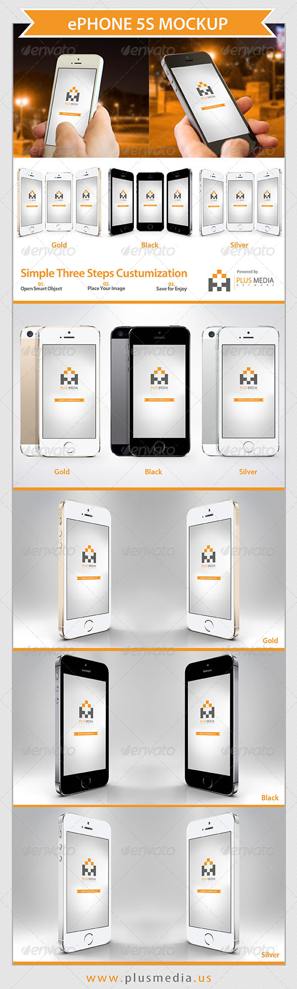 ePhone 5S Mockup - Mobile Displays