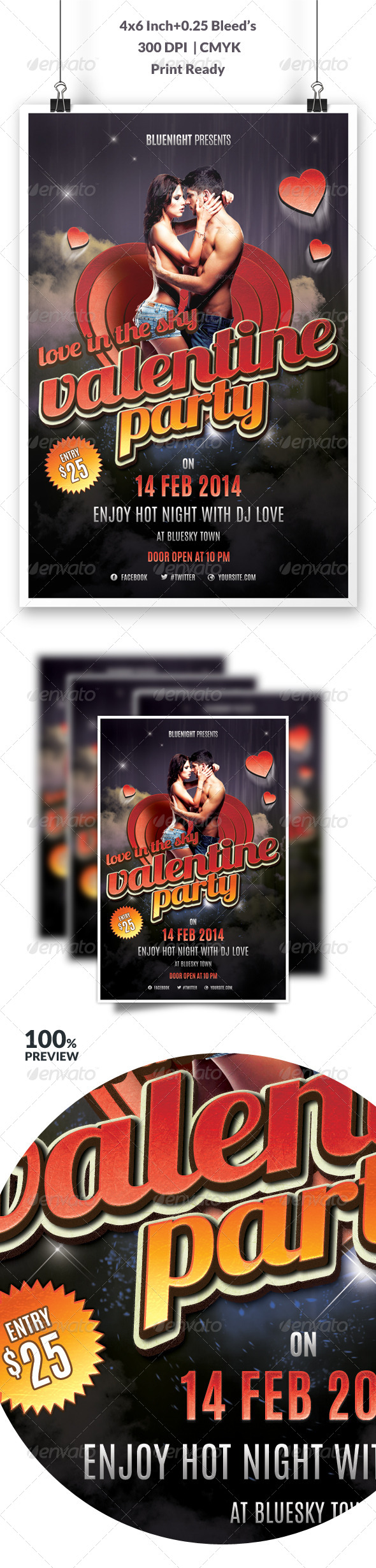 Valentines Party Flyer Vol 2 - Events Flyers