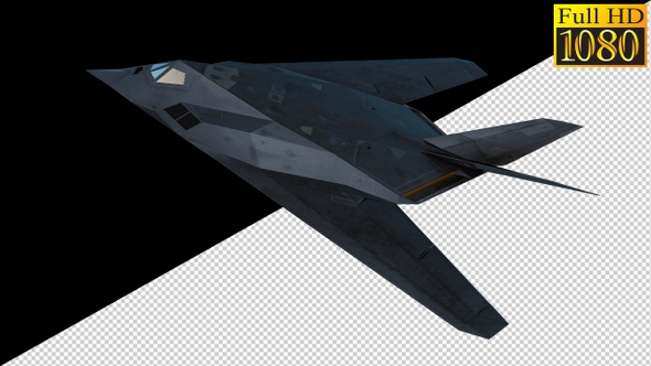 Stealth Combat Jet Fighter On Alpha Channel Loops V1 alt