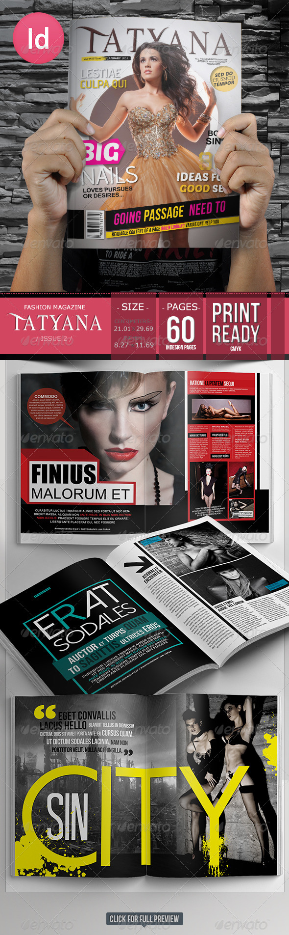 60 Pages Fashion Magazine Issue 2 - Magazines Print Templates