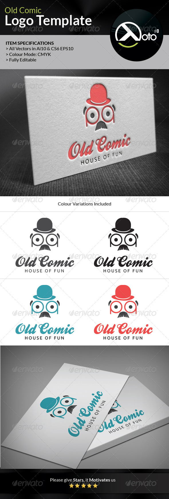 Old Comic Comedy Bar Logo - Humans Logo Templates