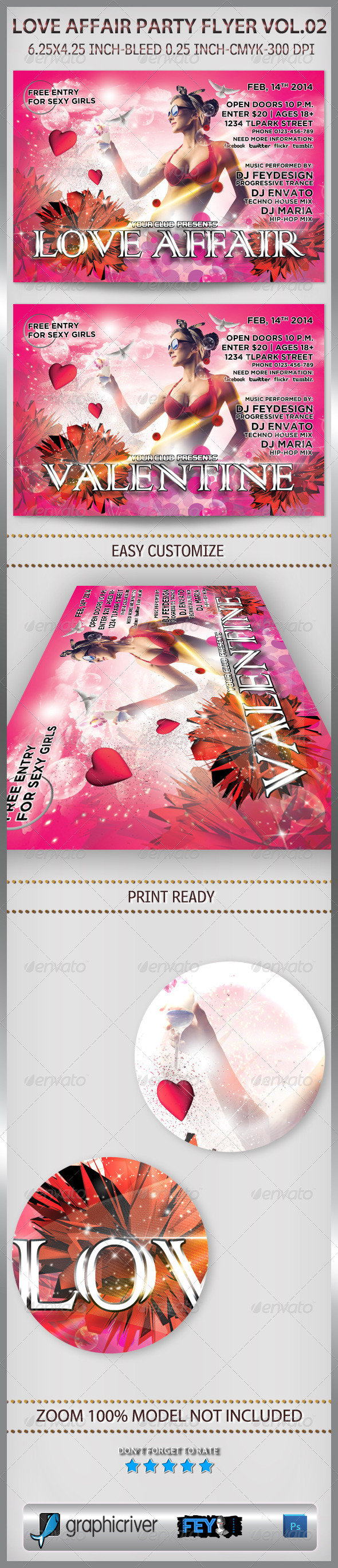 Love Affair Party Flyer Vol.02 - Events Flyers