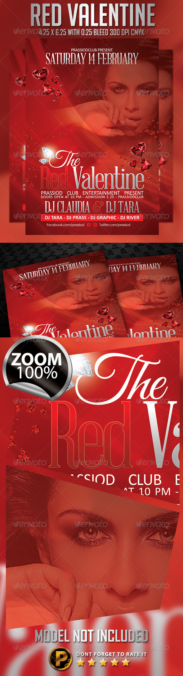 Red Valentine Flyer Template