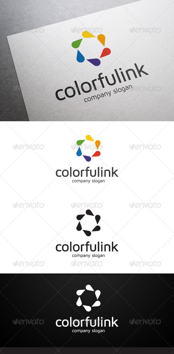 Colorful Ink Logo - Abstract Logo Templates