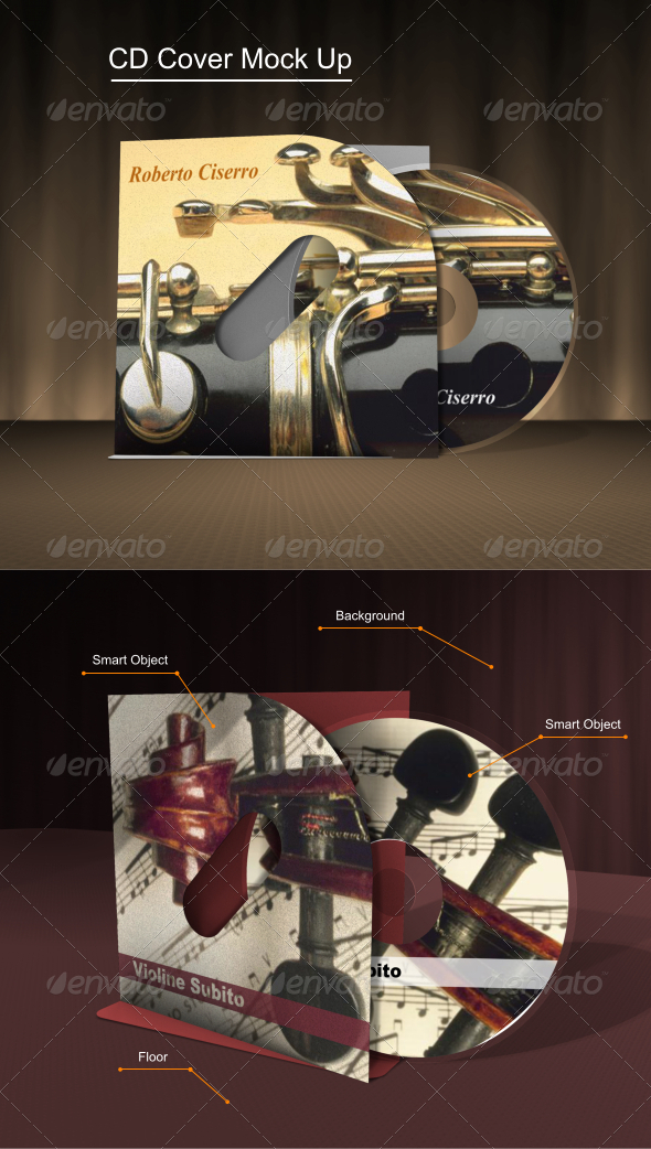 CD Cover Mock-Up - Discs Packaging
