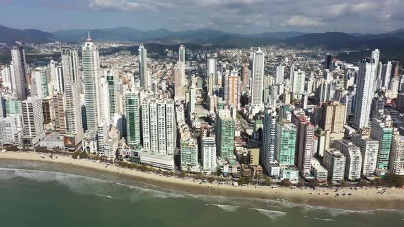 Seaside of Camboriu Balneary brazilian coast city of Santa Catarina state. alt