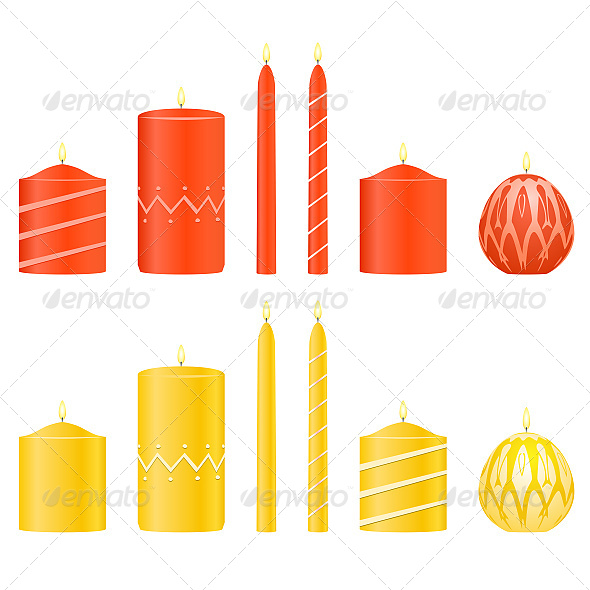 Vector Set Candles - Objects Vectors