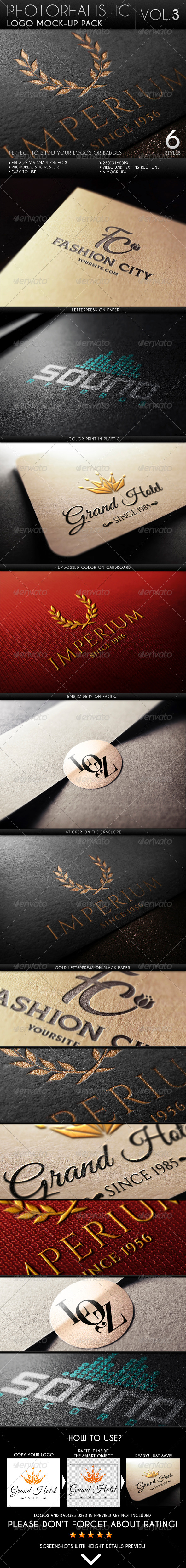 pack photorealistic mockup free 5 logo Pack Photorealistic 3  12 Graphicriver Mockup  Vol Logo