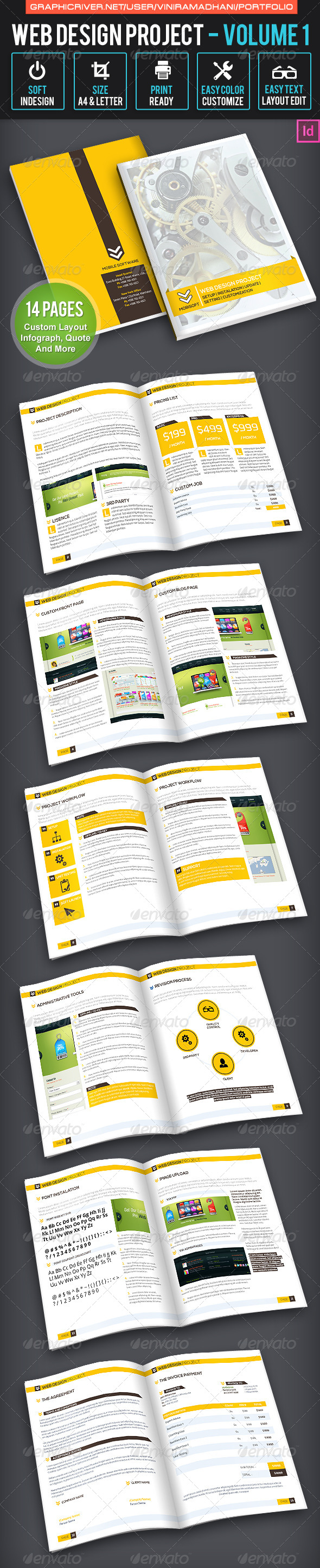 Web Design Project | Volume 1 - Proposals & Invoices Stationery
