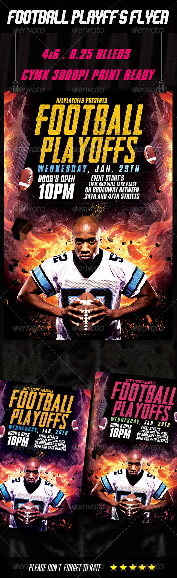Football Playoff's Flyer - Sports Events