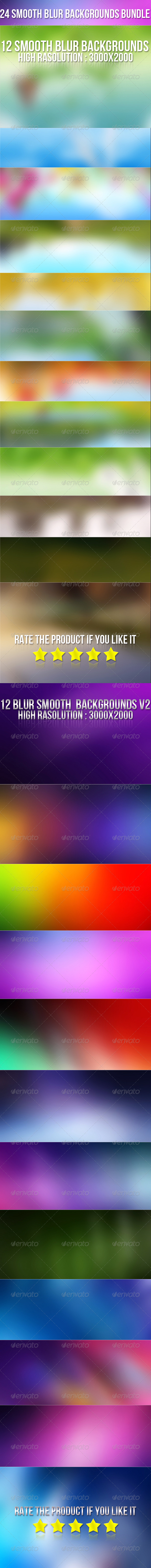 24 Smooth Blur Background Bundle - Abstract Backgrounds