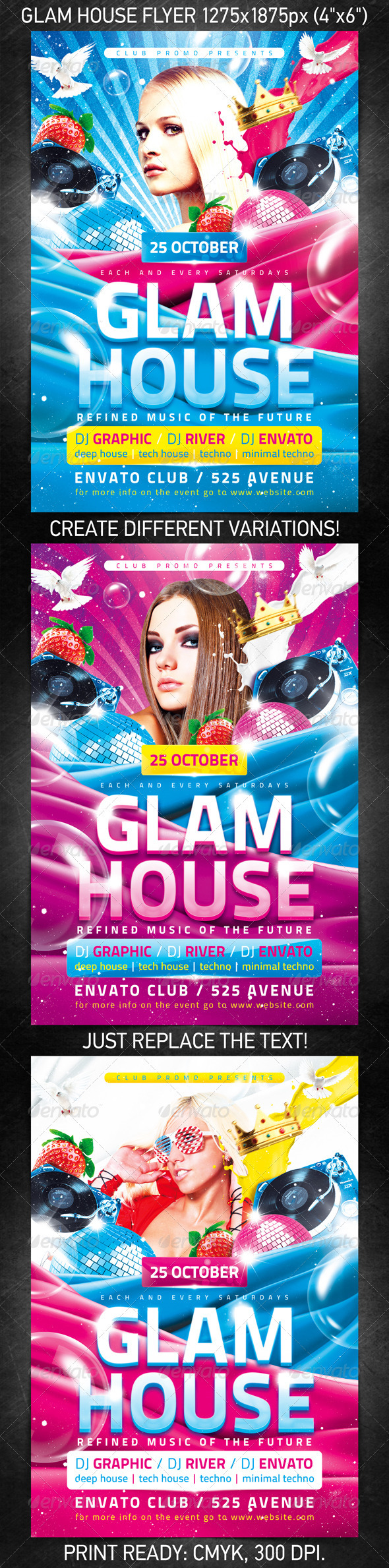 Glam House Flyer - Clubs & Parties Events
