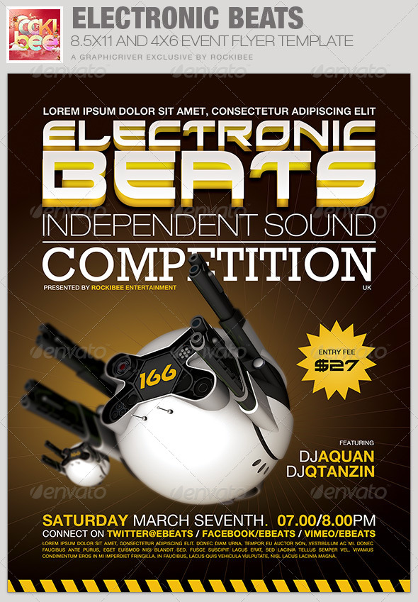 Electronic Beats Event Flyer Template - Events Flyers