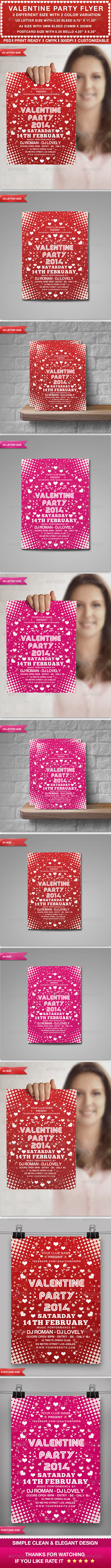 Valentine's Party Flyer - Clubs & Parties Events