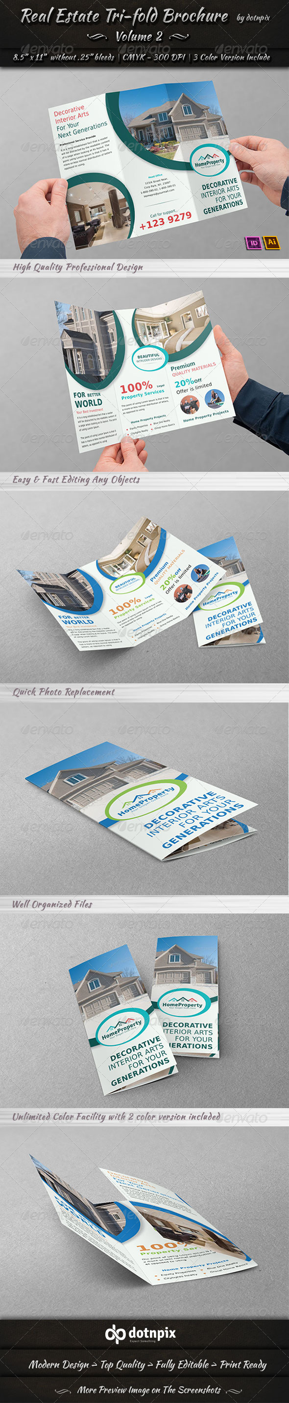 Real Estate Business TriFold Brochure | Volume 2 - Corporate Brochures