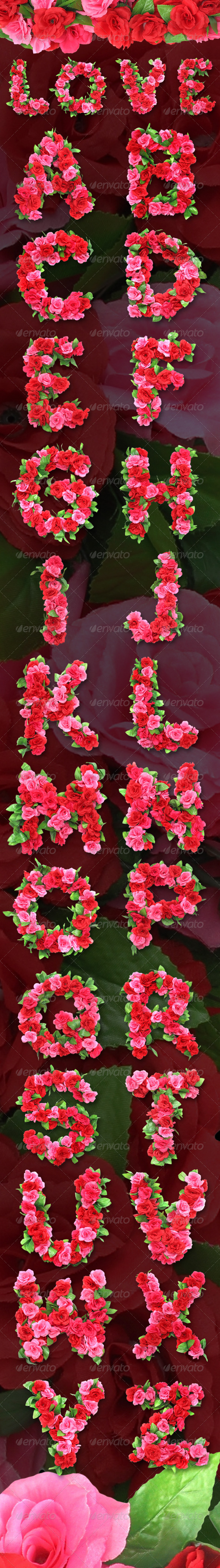 Roses Alphabet - Miscellaneous Graphics