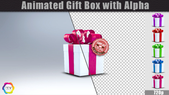 Animated Gift Box with Alpha