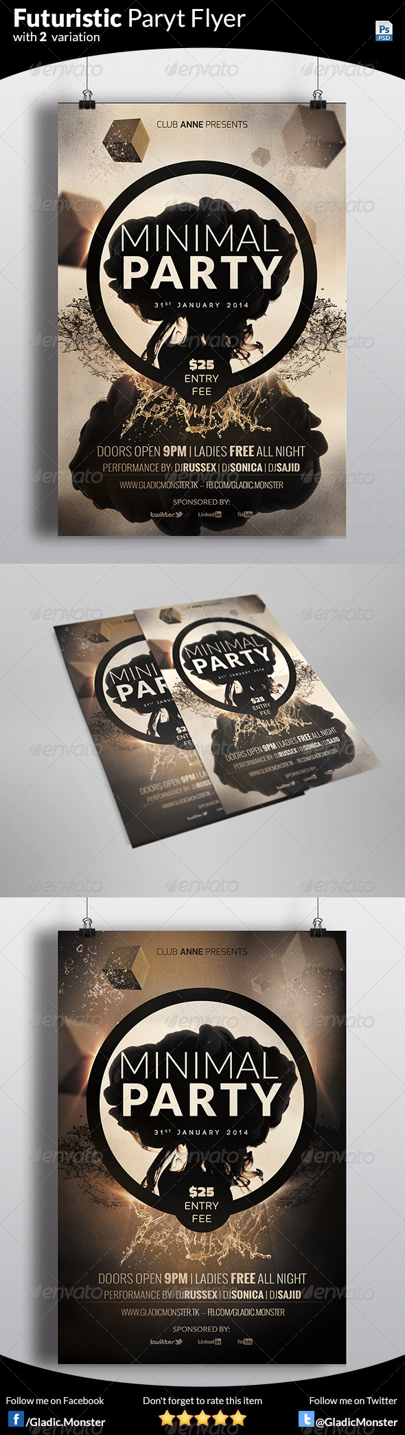 Futuristic Party Flyer - Clubs & Parties Events