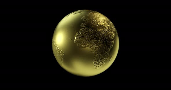 3D Gold Earth's Loopable