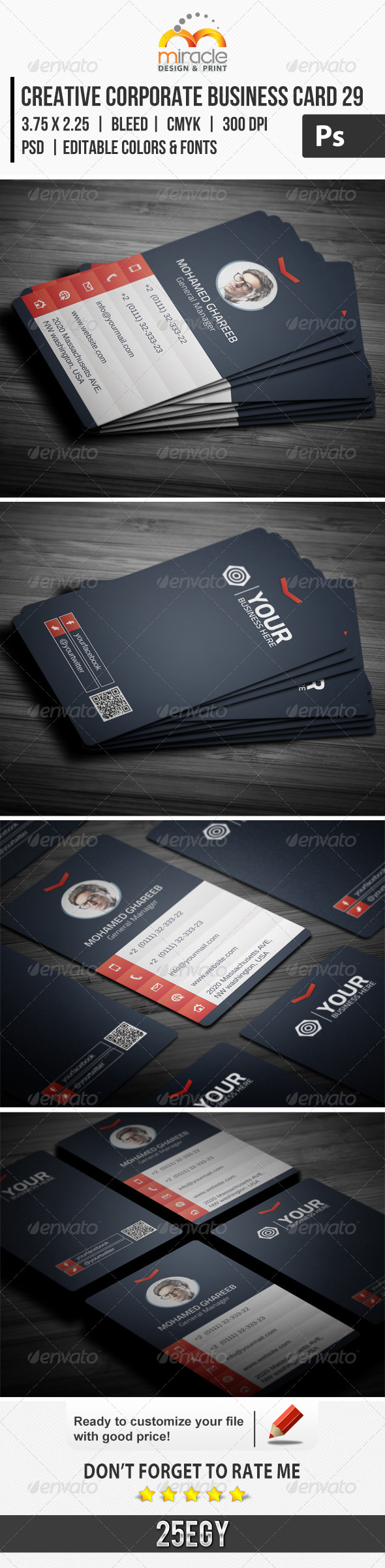 Creative Corporate Business Card 29 - Corporate Business Cards