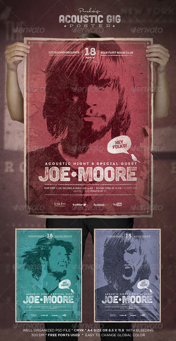 Acoustic GIG Poster - Concerts Events