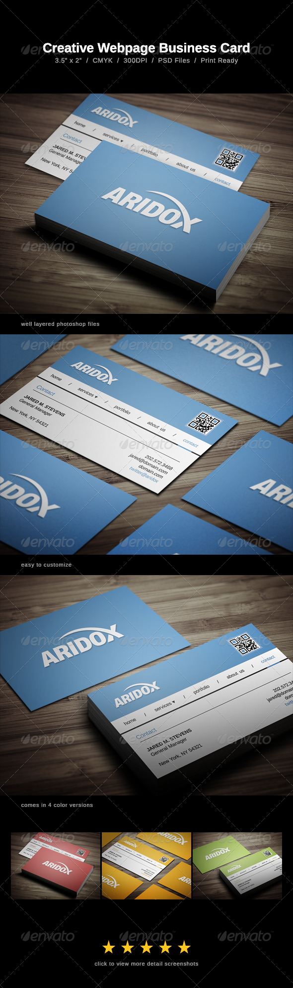Creative Webpage Business Card - Business Cards Print Templates