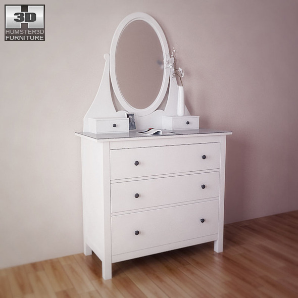 Ikea Hemnes Chest With Mirror 3d Model By Humster3d 3docean