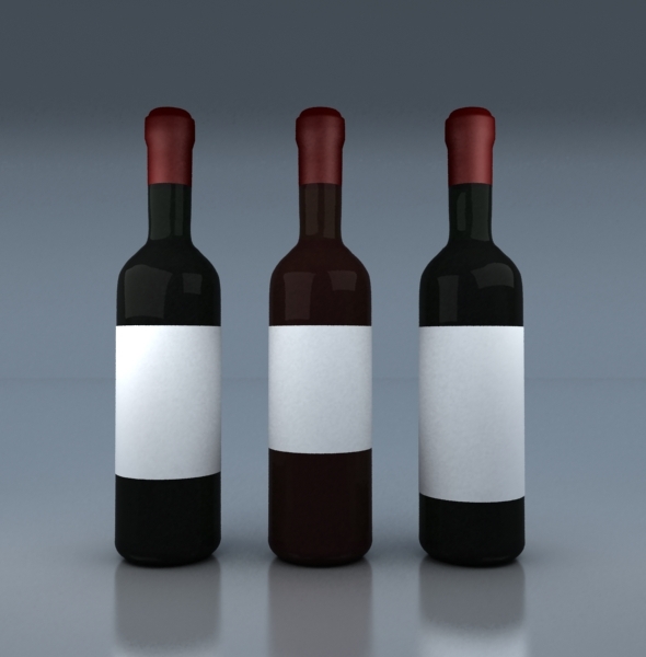 Wine Bottles - 3Docean 6639515