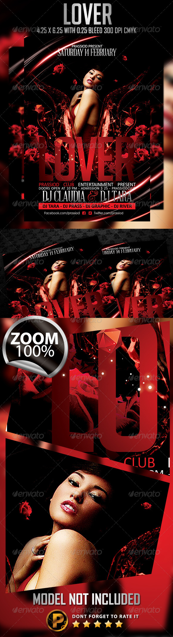Lover Flyer Template - Clubs & Parties Events