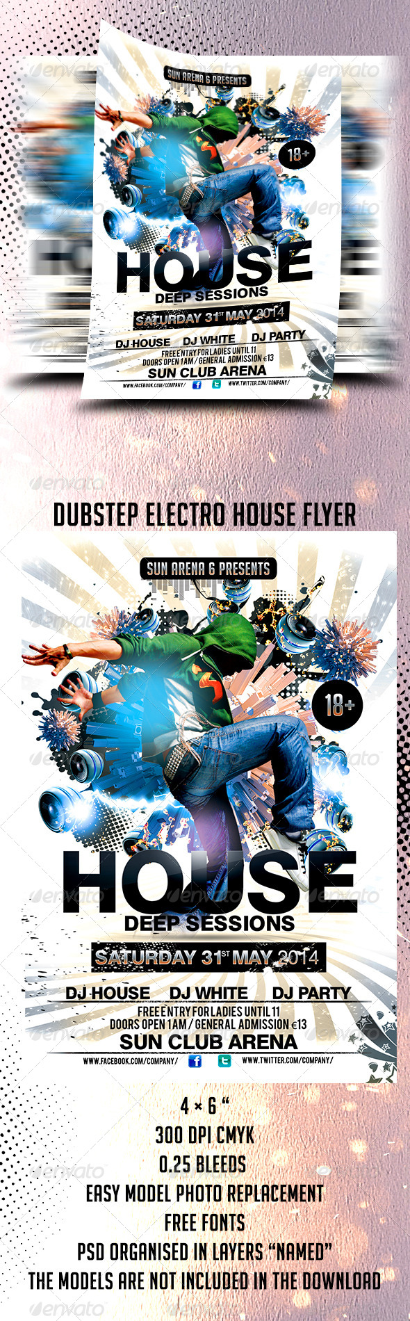 Dubstep Electro House Flyer Template - Events Flyers