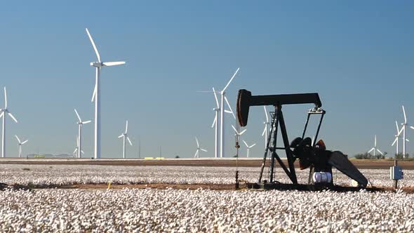 Cotton Pump Jack Wind Turbines Zoom