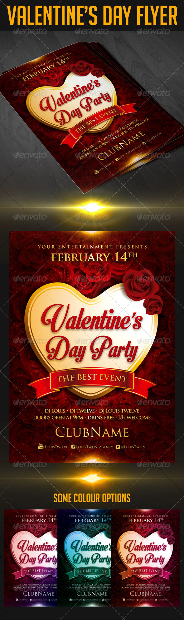 Valentine's Day Party Flyer - Events Flyers